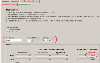 QuART PRO - MTBF Estimate with Zero Failures