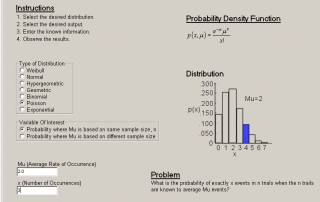 QuART PRO Statistical Distributions Calculator