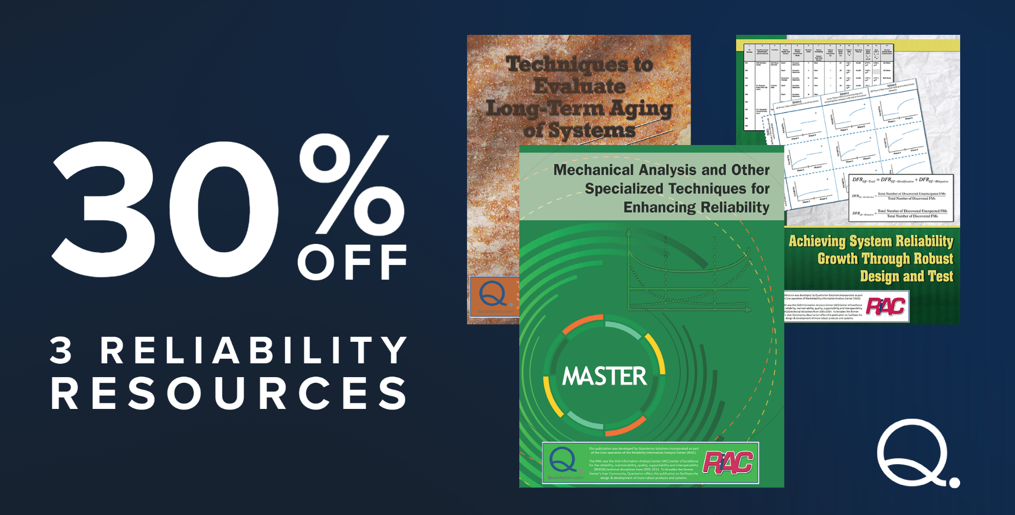 30% Off Three Reliability Resources